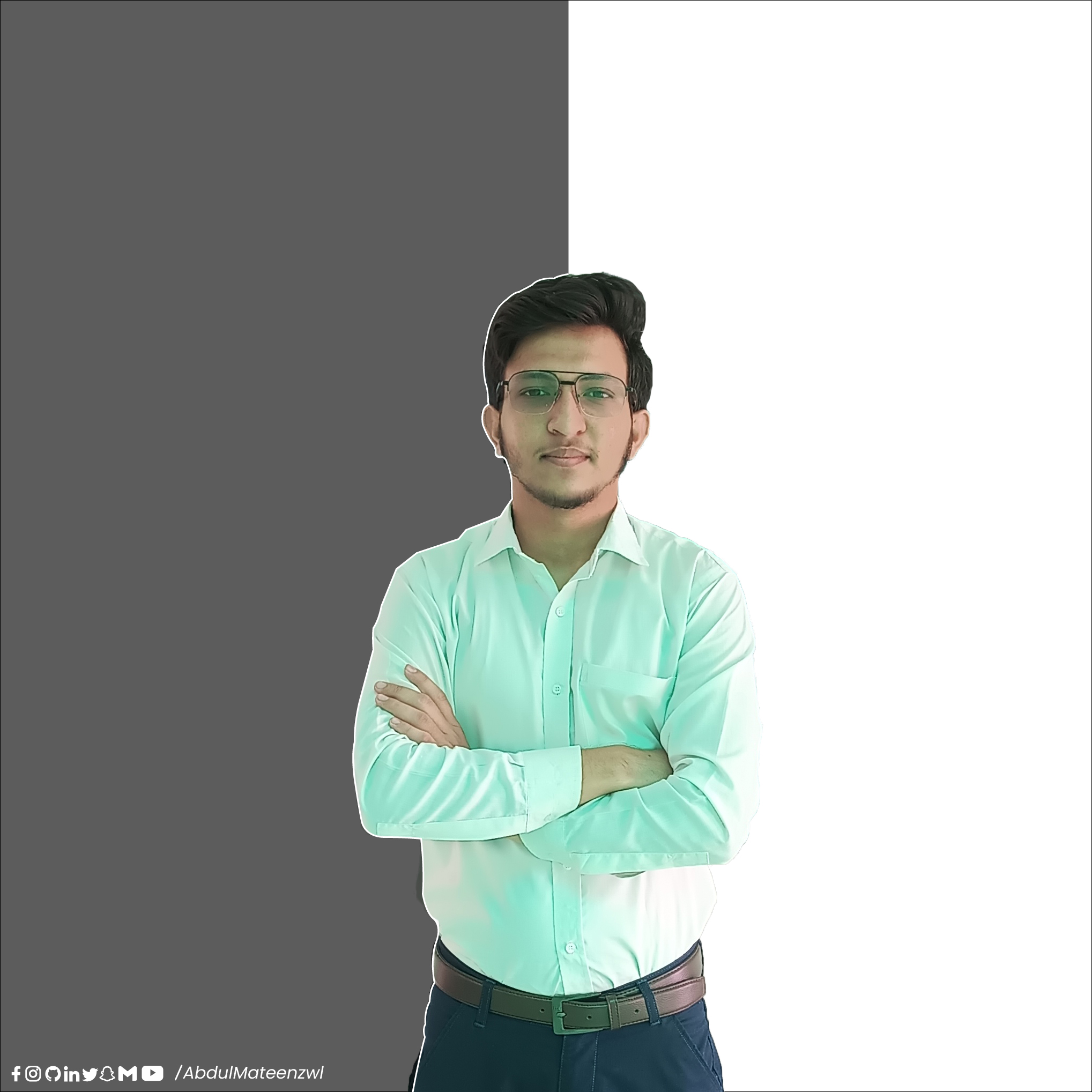 Abdul Mateen's Picture with a black and white background